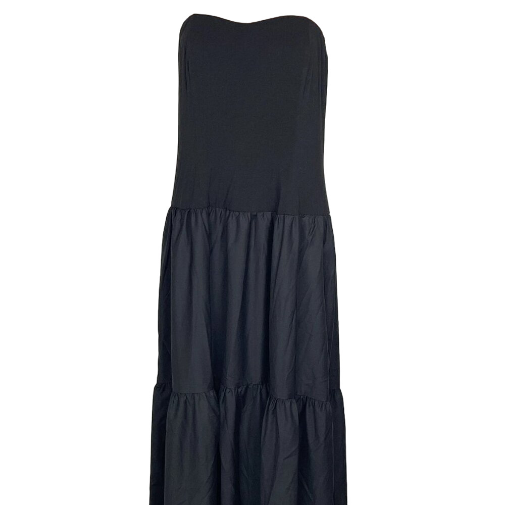 NEW EMILIA GEORGE Women’s Maternity Evelyn Dress Black Size M | Strapless
